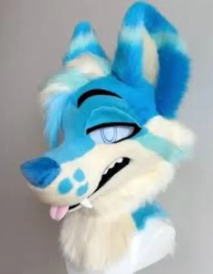 Blue Wolf Toony Head Fursuit