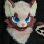 Chocolate Chips Kitten Kemono Head