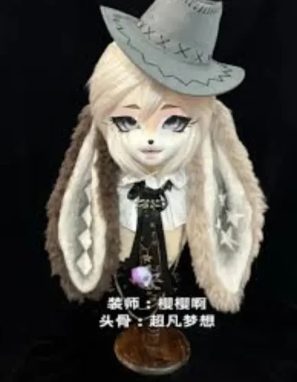 Cowboy Bunny Kig Head Fursuit