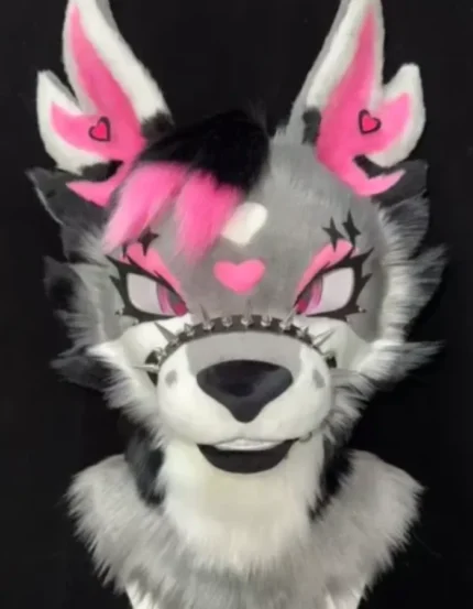 Angel Wolf Toony Head Fursuit