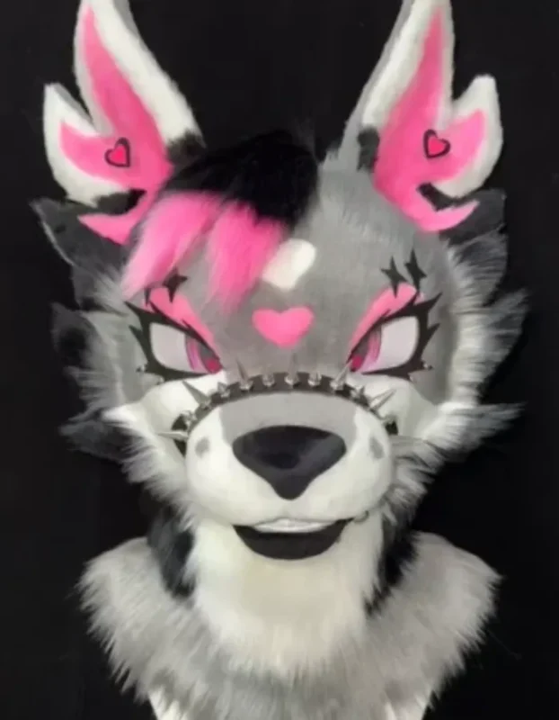 Angel Wolf Toony Head Fursuit