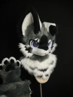 Gray Puppy Kemono Head Fursuit