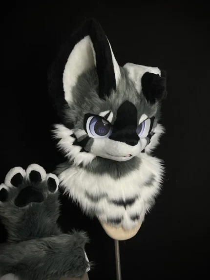 Gray Puppy Kemono Head Fursuit