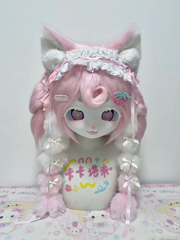 Strawberry Kitten Kig Head Fursuit Strawberry Kitten Kig Head Fursuit