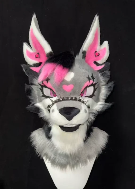 Angel Wolf Toony Head Fursuit
