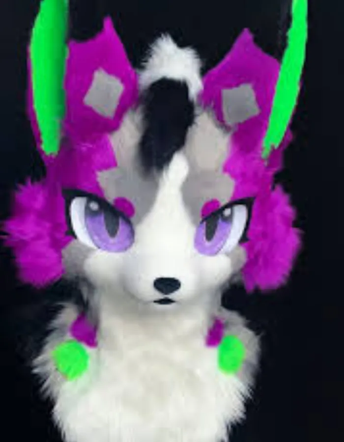 Neon Fox Kemono Head Fursuit Neon Fox Kemono Head Fursuit