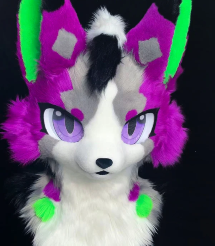 Neon Fox Kemono Head Fursuit