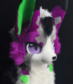 Neon Fox Kemono Head Fursuit