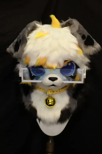 White Gray Yellow Mini Partial Fursuit