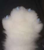 Blue Cute Plush Animal Claw Fingerless Gloves
