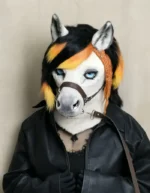 Braided Mane Mung Bean Horse Fursuit