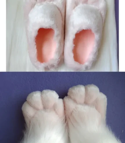Cabbage animal foot shoes cat claw fur shoes