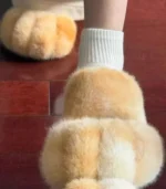 Cat paw shoes winter fleece-lined slippers