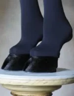 Black furry horseshoe shoes