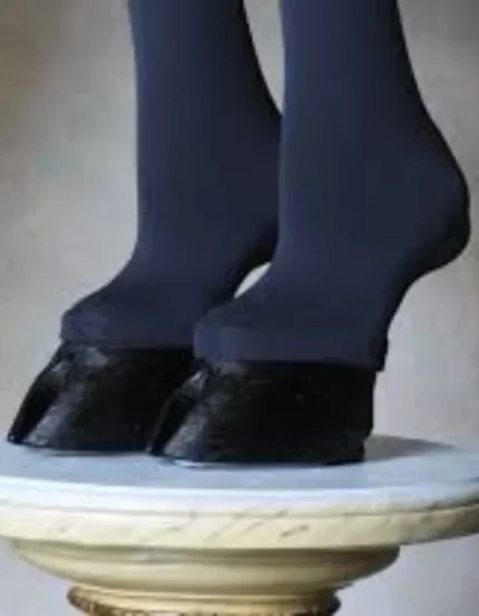Black furry horseshoe shoes