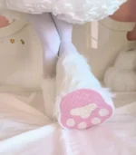 White Kitten Kig series animal suit animal feet lamb feet