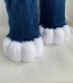 cosplay navy blue feet gloves kig furry costume