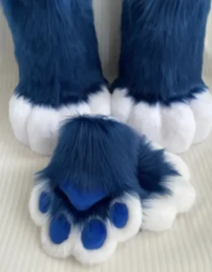 cosplay navy blue feet gloves kig furry costume cosplay navy blue feet gloves kig furry costume